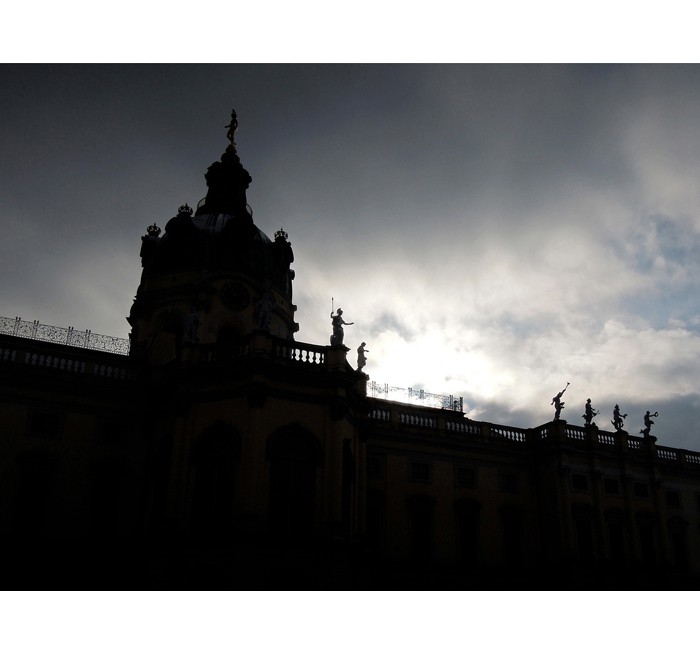 Berlin photo - Charlottenburg Palace with dark sky - photo cult berlin