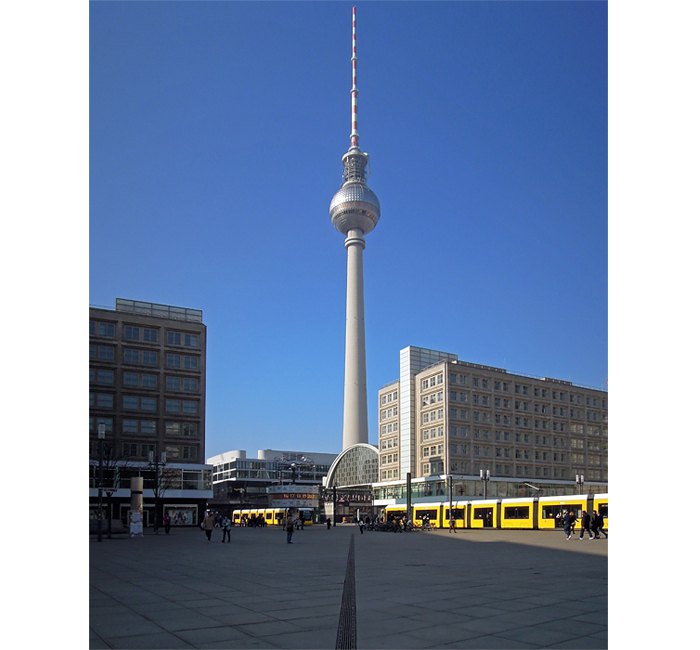 Berlin Alexanderplatz with the World Time Clock at night - photo cult berlin